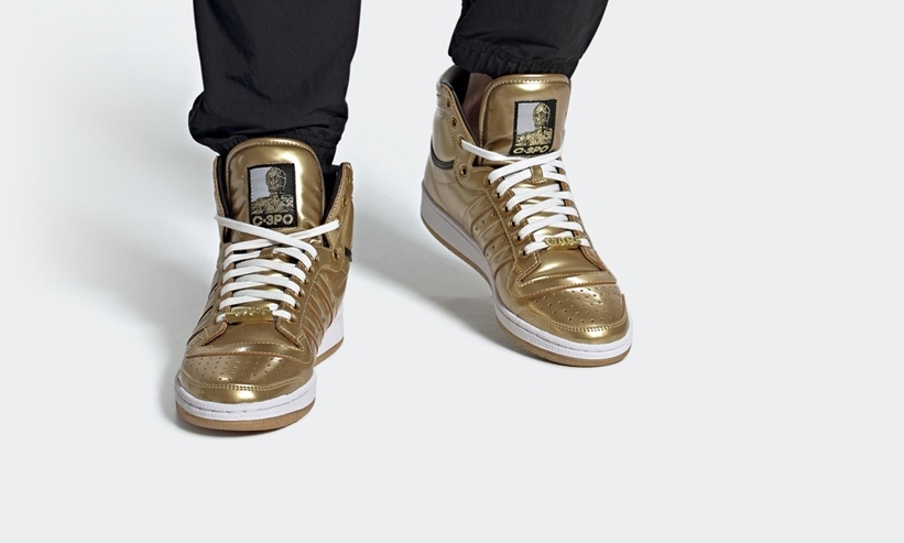 国内 8/15 発売！スターウォーズ × アディダス オリジナルス トップ テン ハイ “C-3PO” (STAR WARS adidas Originals TOP TEN HI “C-3PO”) [FY2458]