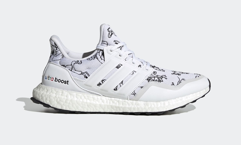 アディダス ウルトラ ブースト “ディズニー グーフィー” ホワイト/ブラック (adidas ULTRA BOOST “Disney Goofy” White/Black) [FV6049]