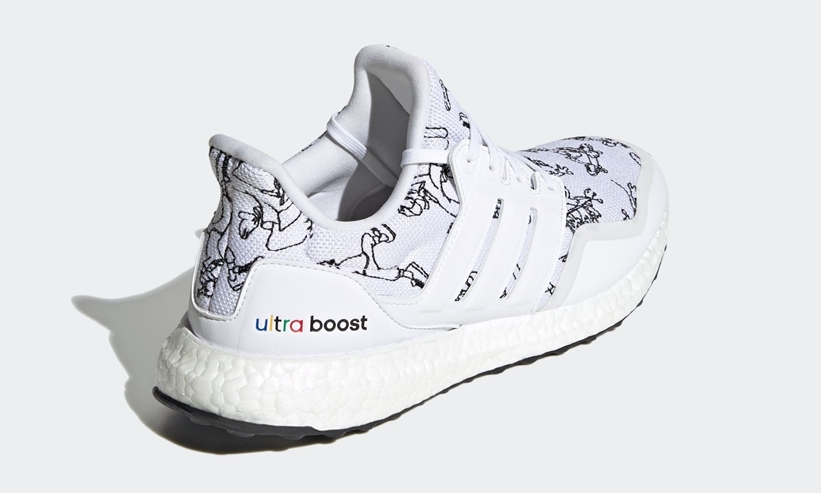 アディダス ウルトラ ブースト “ディズニー グーフィー” ホワイト/ブラック (adidas ULTRA BOOST “Disney Goofy” White/Black) [FV6049]