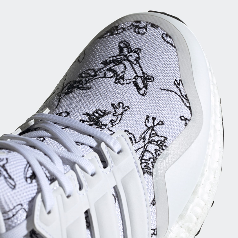 アディダス ウルトラ ブースト “ディズニー グーフィー” ホワイト/ブラック (adidas ULTRA BOOST “Disney Goofy” White/Black) [FV6049]