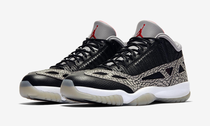 7/16発売予定！ナイキ エア ジョーダン 11 ロー IE “ブラックセメント” (NIKE AIR JORDAN 11 LOW IE “Black Cement”) [919712-006]