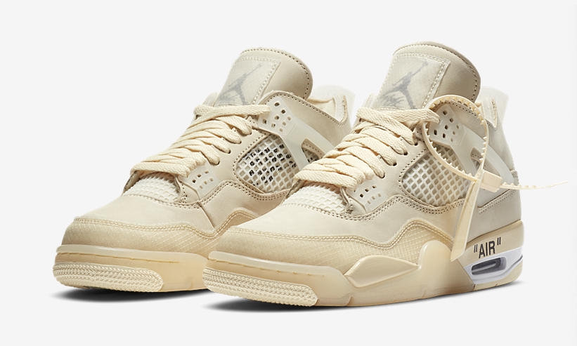 オフホワイト × ナイキ ウィメンズ エア ジョーダン 4 SP “セイル” (OFF-WHITE NIKE AIR JORDAN 4 SP “Sail”) [CV9388-100]