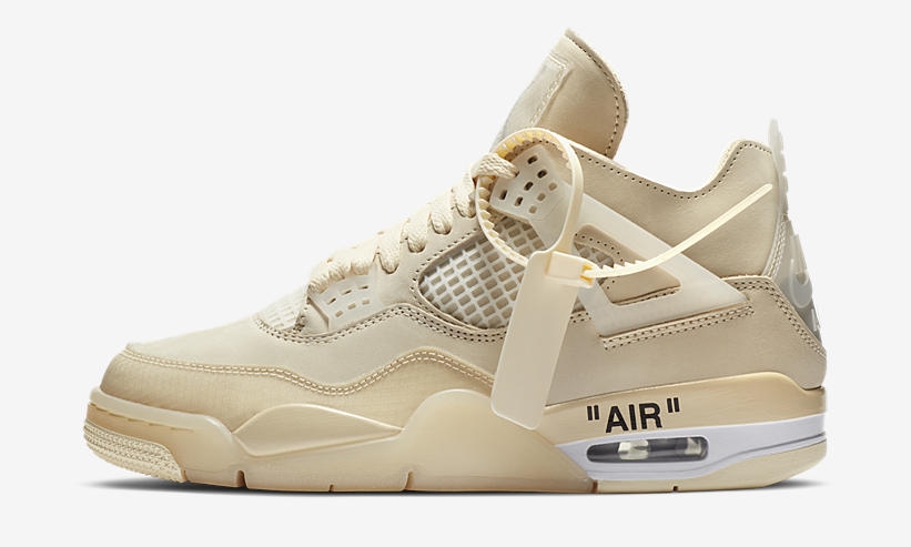 7/25発売予定！オフホワイト × ナイキ ウィメンズ エア ジョーダン 4 SP “セイル” (OFF-WHITE NIKE AIR JORDAN 4 SP “Sail”) [CV9388-100]