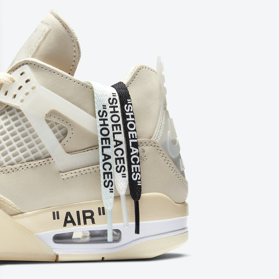 7/25発売予定！オフホワイト × ナイキ ウィメンズ エア ジョーダン 4 SP “セイル” (OFF-WHITE NIKE AIR JORDAN 4 SP “Sail”) [CV9388-100]