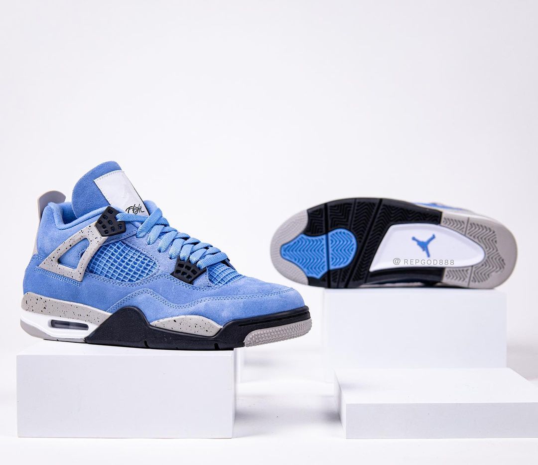 【国内 4/28 発売】ナイキ エア ジョーダン 4 “ユニバーシティブルー/テックグレー” (NIKE AIR JORDAN 4 “University Blue/Tech Grey”) [CT8527-400]