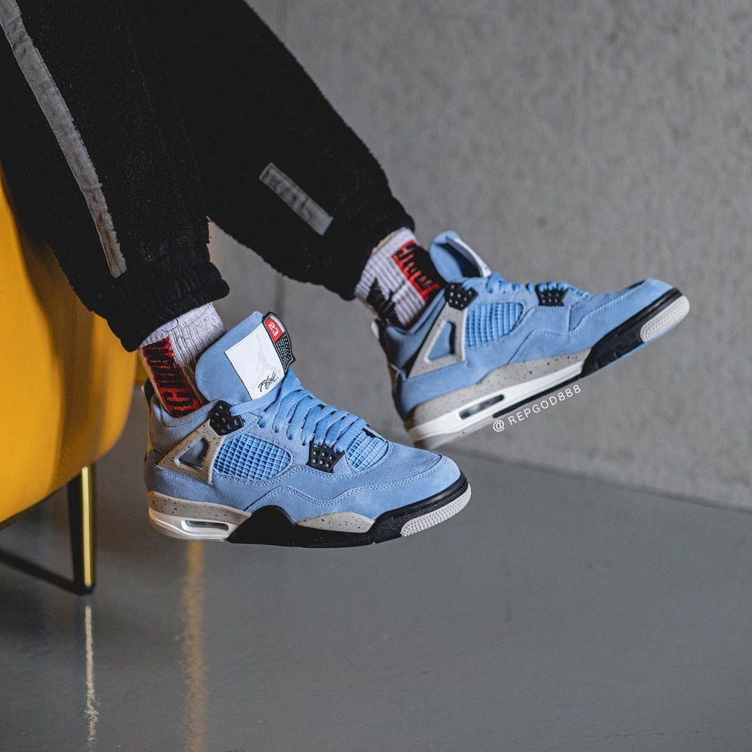 【国内 4/28 発売】ナイキ エア ジョーダン 4 “ユニバーシティブルー/テックグレー” (NIKE AIR JORDAN 4 “University Blue/Tech Grey”) [CT8527-400]