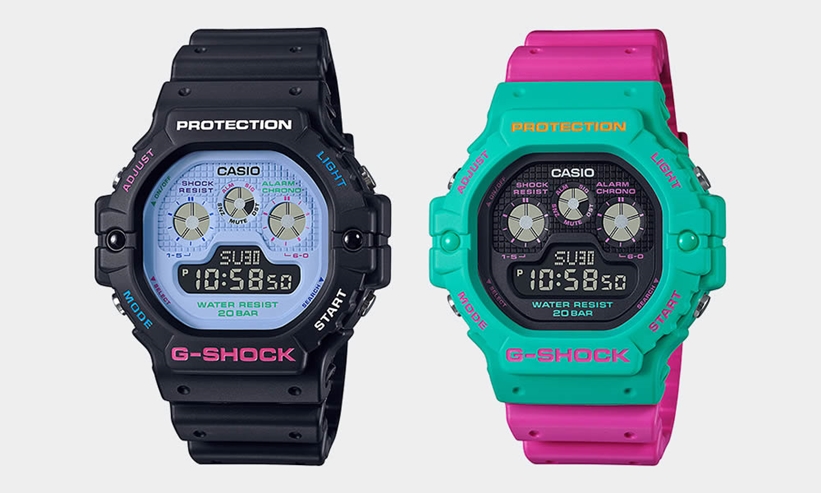 G-SHOCKから夏のアウトドアアクティビティに合うカラーモデル「Psychedelic Multi Colors」が6月発売 (ジーショック Gショック)