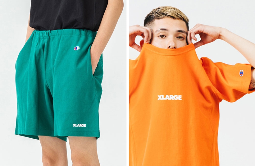 XLARGE × Champion REVERSE WEAVE SS TEE/SHORT PANTSが6/5発売 (エクストララージ チャンピオン リバースウィーブ)