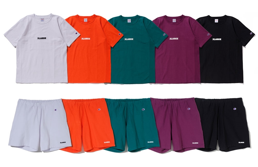 XLARGE × Champion REVERSE WEAVE SS TEE/SHORT PANTSが6/5発売 (エクストララージ チャンピオン リバースウィーブ)