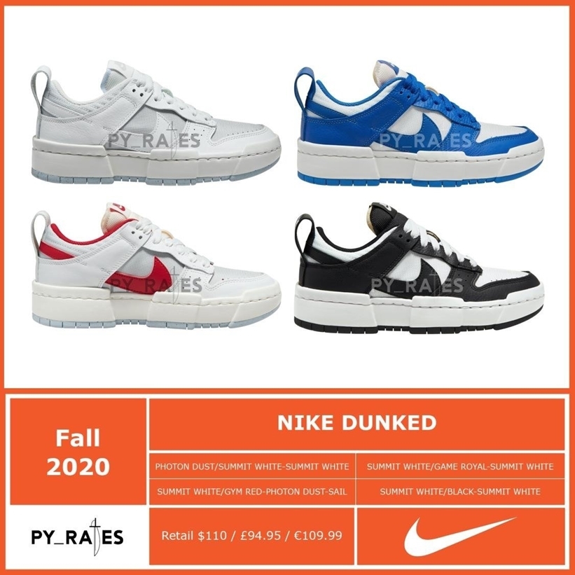 9/4 発売予定！ナイキ ウィメンズ ダンク ロー 4カラー (NIKE WMNS “DUNK” LOW DISRUPT) [CK6654-001/CK6654-100/CK6654-101/CK6654-102]