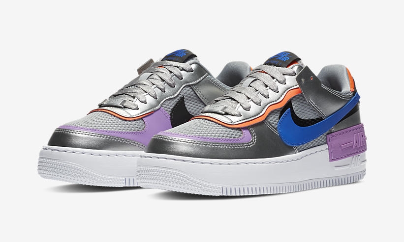 ナイキ ウィメンズ エア フォース 1 ロー シャドウ “メタリックシルバー/フーシャグロウ” (NIKE WMNS AIR FORCE 1 LOW SHADOW “Metallic Silver/Fuchsia Glow”) [CW6030-001]