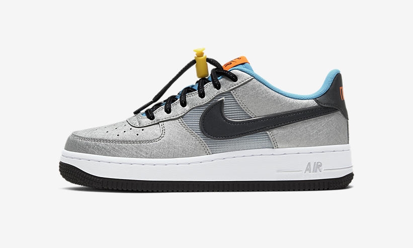 ナイキ GS エア フォース 1 ロー “シルバー/ブルー” (NIKE GS AIR FORCE 1 LOW “Silver/Blue”) [CW6011-001]