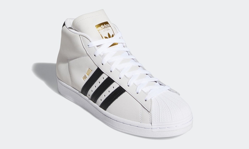 金色のディテールをプラスしたアディダス オリジナルス プロモデル “ブラック/ホワイト” (adidas Originals PRO MODEL “Black/White”) [FV4694,4695]