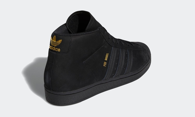 金色のディテールをプラスしたアディダス オリジナルス プロモデル “ブラック/ホワイト” (adidas Originals PRO MODEL “Black/White”) [FV4694,4695]