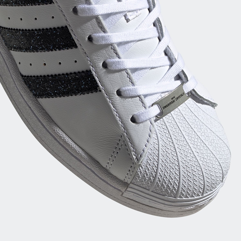 スワロフスキークリスタルをラインに散りばめたadidas Originals SUPERSTAR “White/Black” (アディダス オリジナルス スーパースター Swarovski) [FX7480]