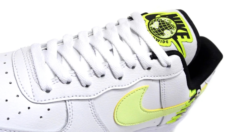 ナイキ エア フォース 1 07 ロー “ワールドワイド” ホワイト/ボルト (NIKE AIR FORCE 1 07 LOW “World Wide” White/Volt) [CK6924-101]