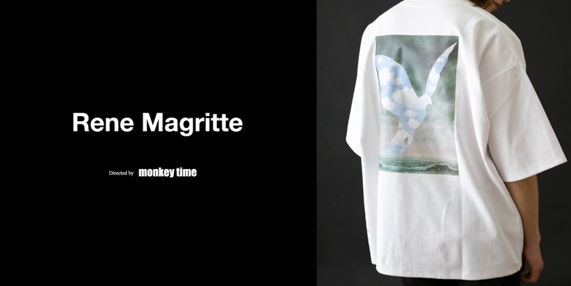 ＜RENE MAGRITTE＞Directed by ＜monkey time＞ TEE 4型が6/19発売 (ルネ・マグリット モンキータイム)
