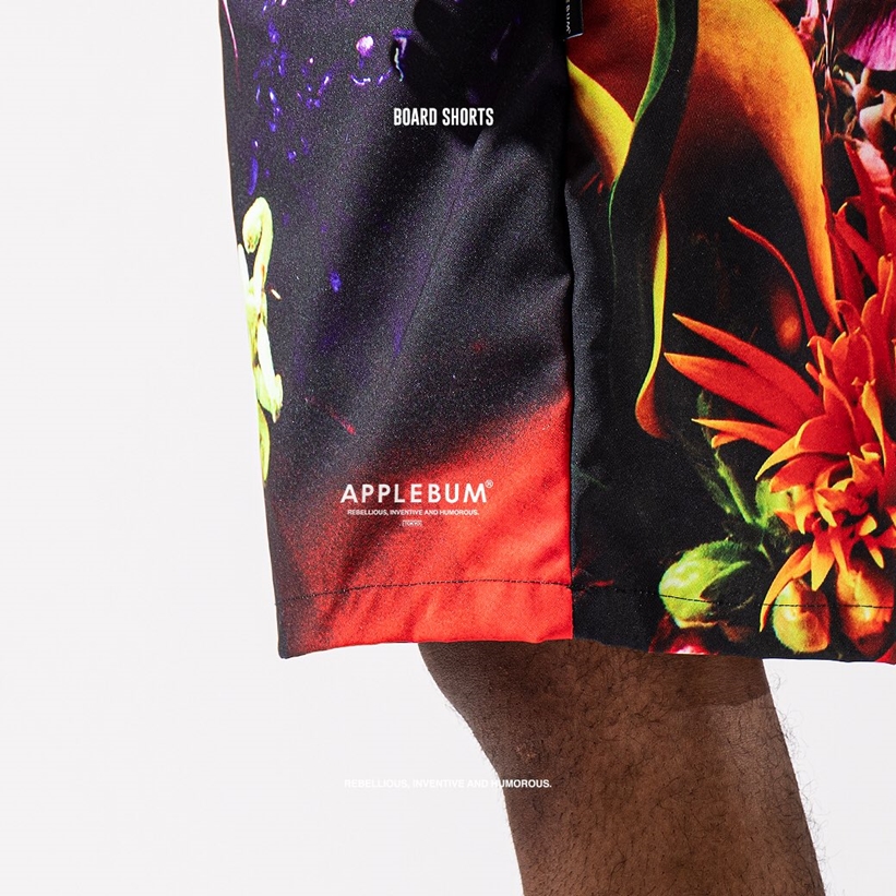 APPLEBUMから色彩豊かな花柄をプリントした総柄のボードショーツ「”Flowers” Board Shorts」が発売 (アップルバム)