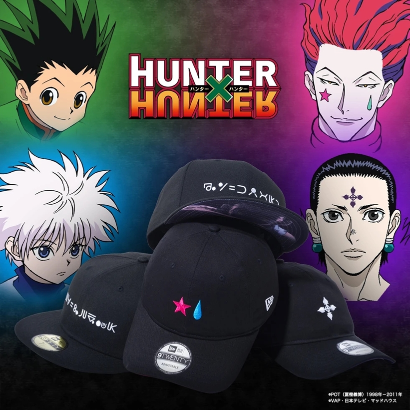 HUNTER×HUNTERのゴン・キルア・クロロ・ヒソカをイメージしたNew Eraコラボキャップが6/16発売 (ハンターハンター ニューエラ)