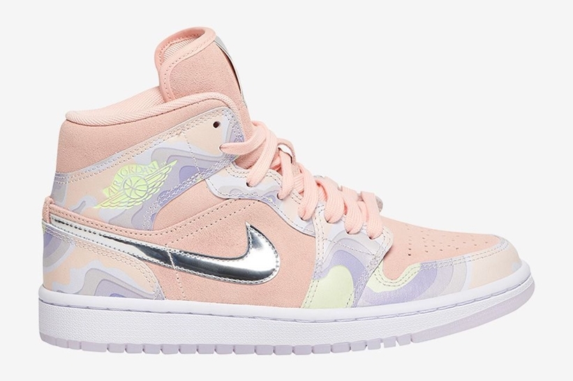 6/19発売！ナイキ ウィメンズ エア ジョーダン 1 ミッド "P(HER)SPECTIVE" (NIKE WMNS AIR JORDAN 1 MID "Washed Coral/Chrome") [CW6008-600]