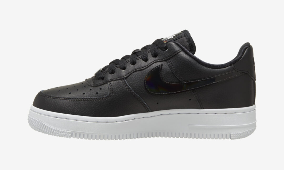 ナイキ ウィメンズ エア フォース 1 ロー “イリディセント” ブラック/ホワイト (NIKE WMNS AIR FORCE 1 LOW “IRIDESCENT” Black/White) [CJ1646-001]