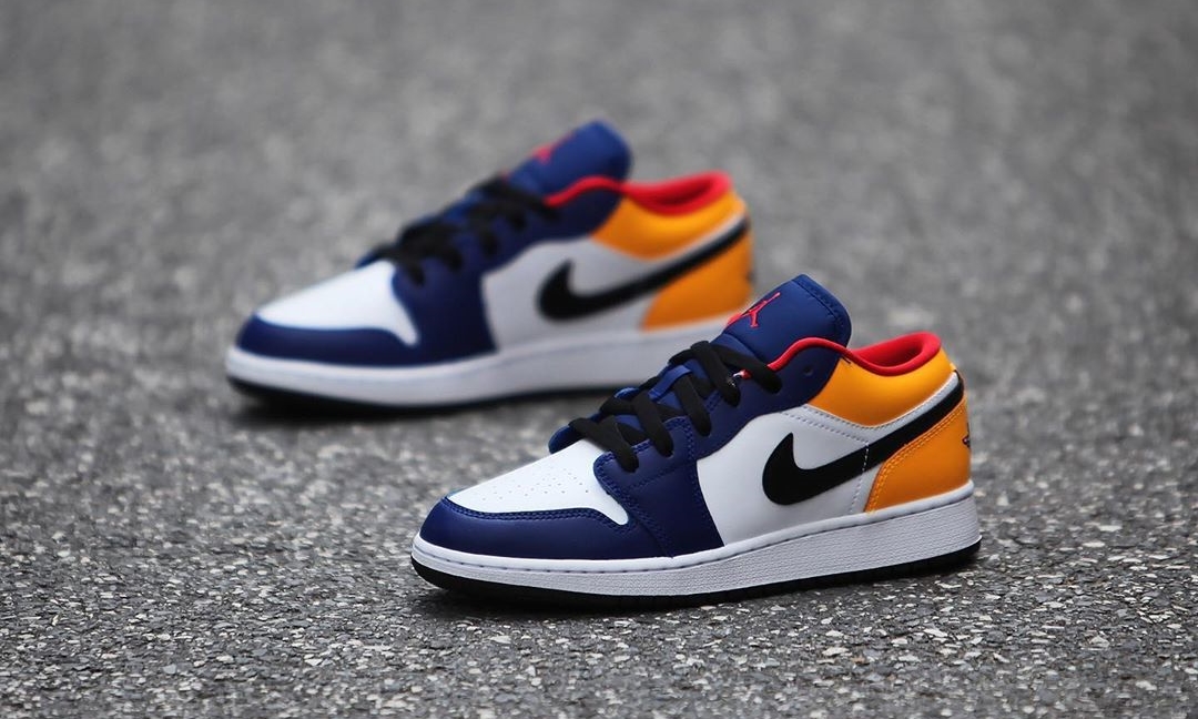 8/8発売！ナイキ エア ジョーダン 1 ロー “ホワイト/ネイビー/レッド/イエロー” (NIKE AIR JORDAN 1 LOW “White/Navy/Red/Yellow”) [553558,553560-123]