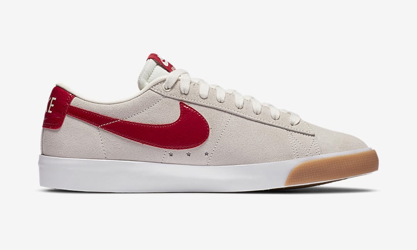 ナイキ SB ブレーザー ロー GT “セイル/カーディナルレッド” (NIKE SB BLAZER LOW GT “Sail/Cardinal Red”) [704939-105]