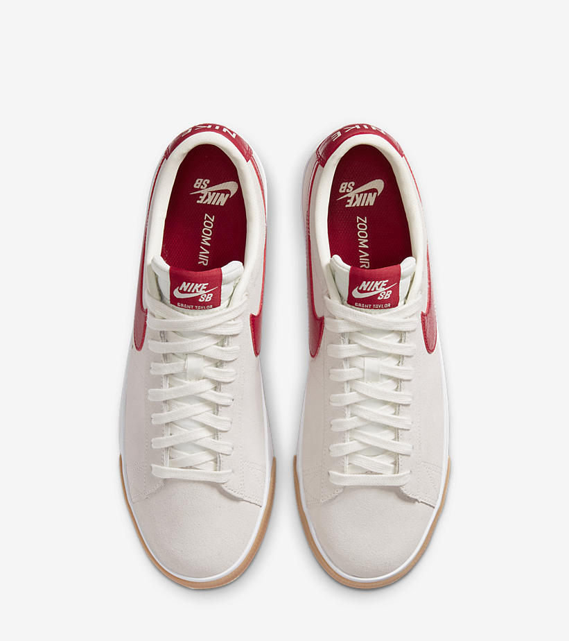 ナイキ SB ブレーザー ロー GT “セイル/カーディナルレッド” (NIKE SB BLAZER LOW GT “Sail/Cardinal Red”) [704939-105]