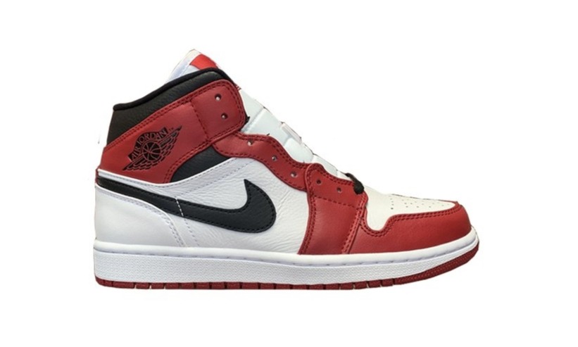 ナイキ エア ジョーダン 1 レトロ ミッド “ホワイト/ジムレッド/ブラック” (NIKE AIR JORDAN 1 RETRO MID “White/Gym Red/Black”) [554724-173]