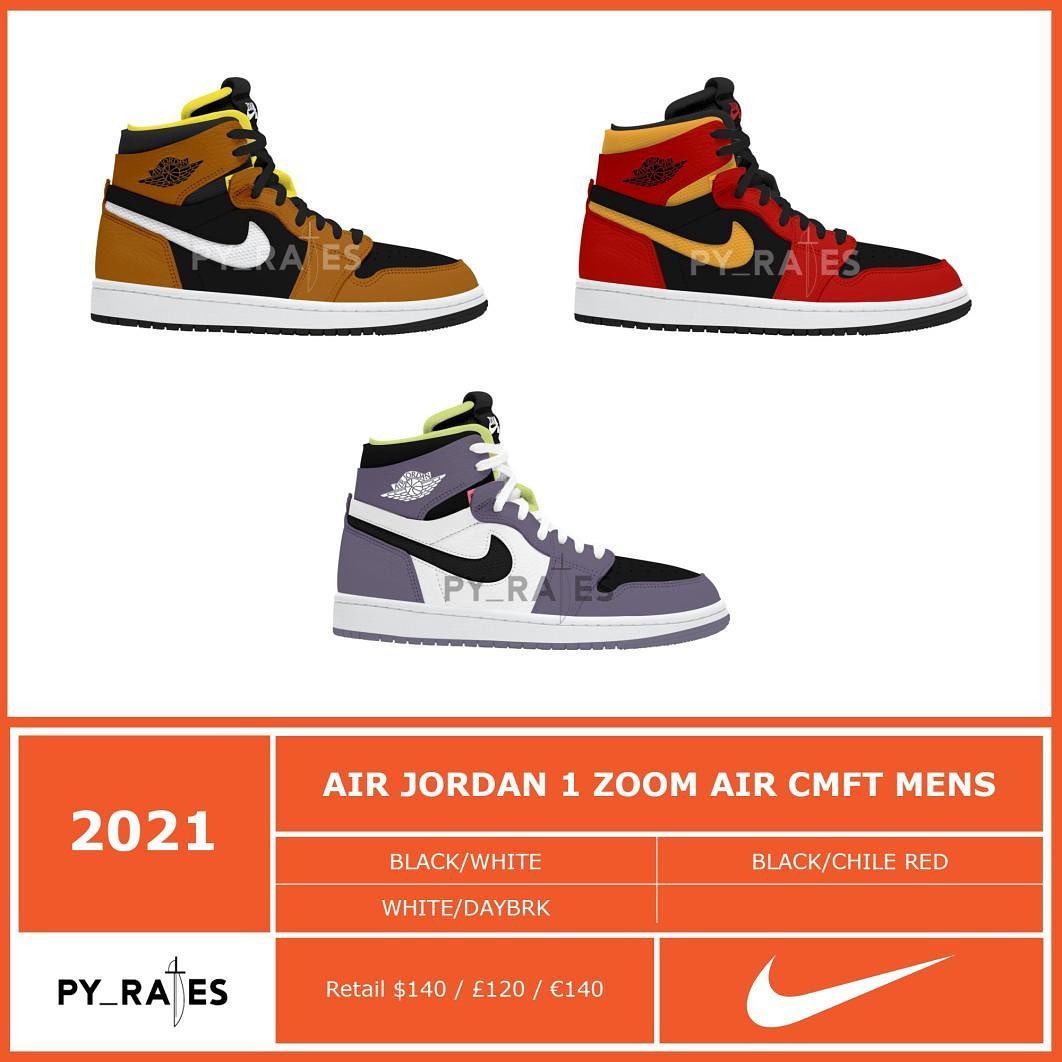 【リーク】2021年発売予定！ナイキ エア ジョーダン 1 ハイ ズーム エア CMFT 3カラー (NIKE AIR JORDAN 1 HIGH ZOOM AIR CMFT)