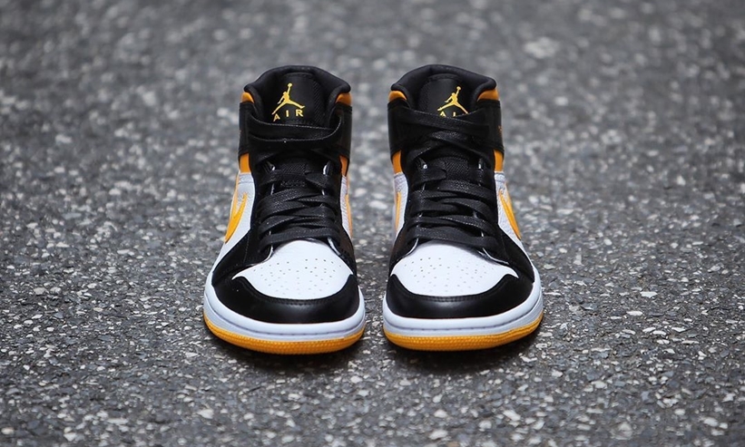 ナイキ エア ジョーダン 1 ミッド “ブラック/バーシティイエロー/ホワイト” (NIKE AIR JORDAN 1 MID “Black/Varsity Yellow/White”)