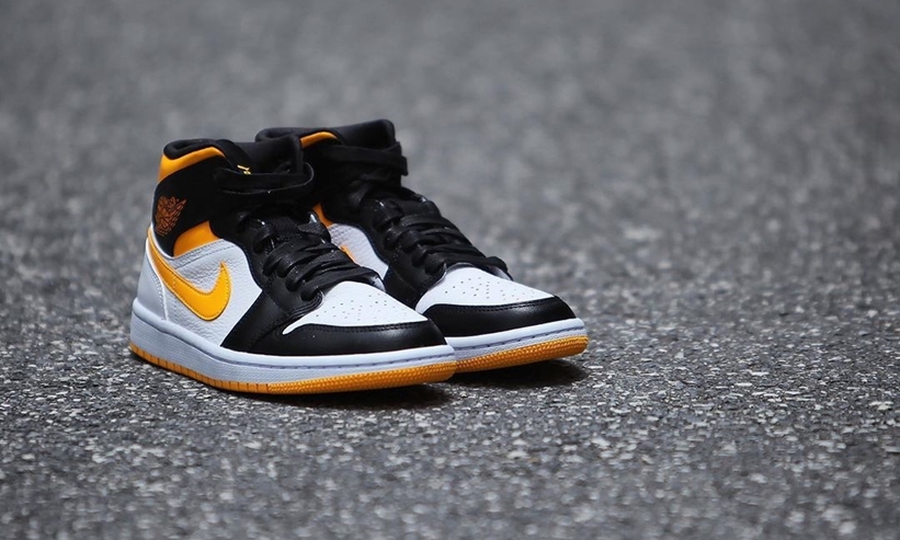 ナイキ エア ジョーダン 1 ミッド “ブラック/バーシティイエロー/ホワイト” (NIKE AIR JORDAN 1 MID “Black/Varsity Yellow/White”)