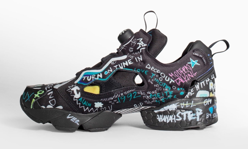 7月発売予定！VETEMENTS 2020 F/W × REEBOK GRAFFITI INSTAPUMP FURY 3.0 “Black” (ヴェトモン リーボック インスタ ポンプ フューリー “ブラック”)