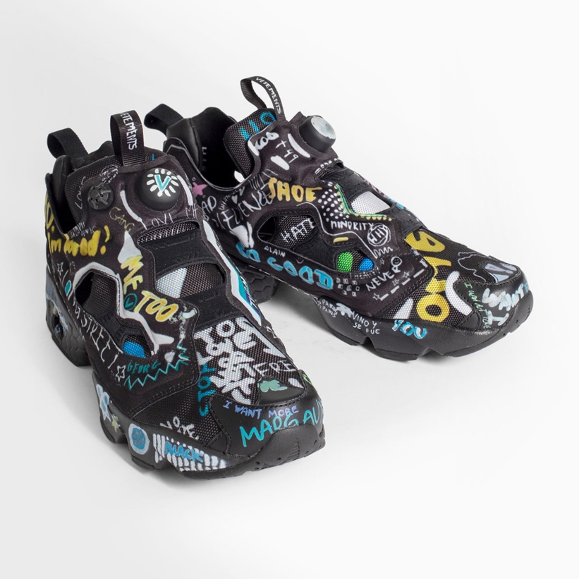 7月発売予定！VETEMENTS 2020 F/W × REEBOK GRAFFITI INSTAPUMP FURY 3.0 “Black” (ヴェトモン リーボック インスタ ポンプ フューリー “ブラック”)