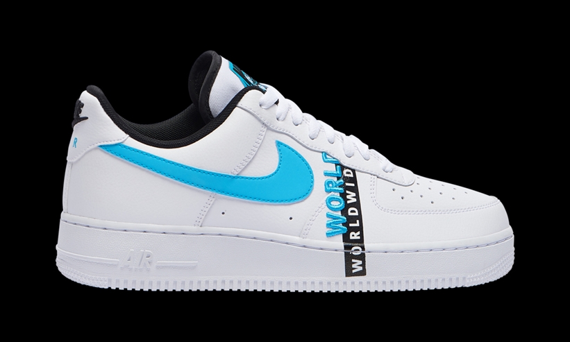 ナイキ エア フォース 1 07 ロー “ワールドワイド” ホワイト/ブルーフューリー/ボルト (NIKE AIR FORCE 1 07 LOW “World Wide” White/Blue Fury/Volt) [CK6924-100]