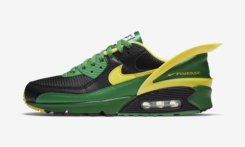 ナイキ エア マックス 90 フライイーズ “ブラック/グリーン/イエロー” (NIKE AIR MAX 90 FLYEASE “Black/Green/Yellow”) [CZ4270-001]