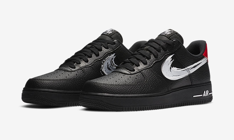 nike air force 1 low black white swoosh