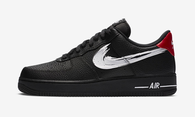 ナイキ エア フォース 1 ロー “ブラック/ホワイト” (NIKE AIR FORCE 1 LOW “Brushstroke Swoosh”) [DA4657-001,100]