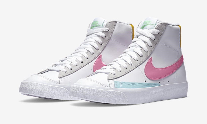 ナイキ ブレーザー ミッド 77 ビンテージ “ホワイト/ピンクグロー” (NIKE BLAZER MID 77 VINTAGE “White/Pink Glow”) [DA4295-100]