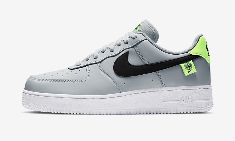 ナイキ エア フォース 1 07 ロー “ワールドワイド” グレー/ボルト (NIKE AIR FORCE 1 07 LOW “World Wide” Grey/Volt) [CK7648-002]