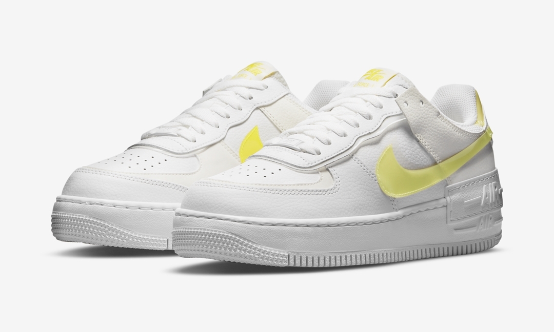 ナイキ ウィメンズ エア フォース 1 ロー シャドウ “ホワイト/イエロー” (NIKE WMNS AIR FORCE 1 LOW SHADOW “White/Yellow”) [DM3034-100]