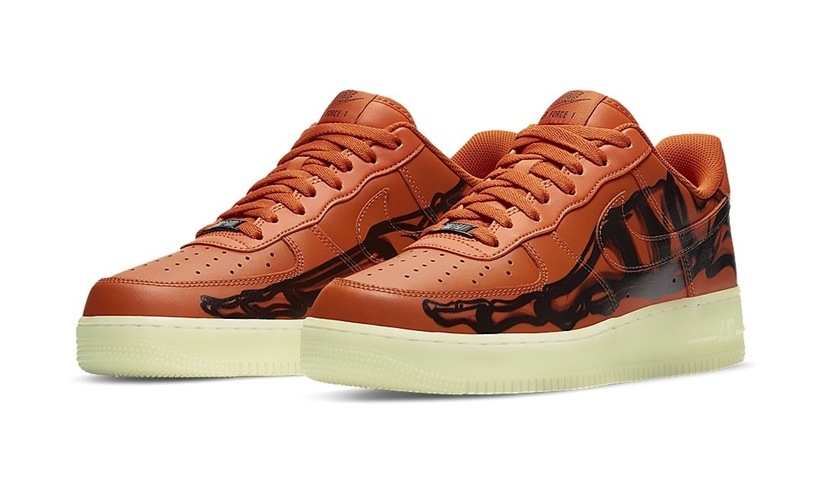 10/28 発売予定！ナイキ エア フォース 1 07 ロー QS “スケルトン” ブリリアントオレンジ (NIKE AIR FORCE 1 07 LOW QS “Skeleton” Brilliant Orange) [CU8067-800]