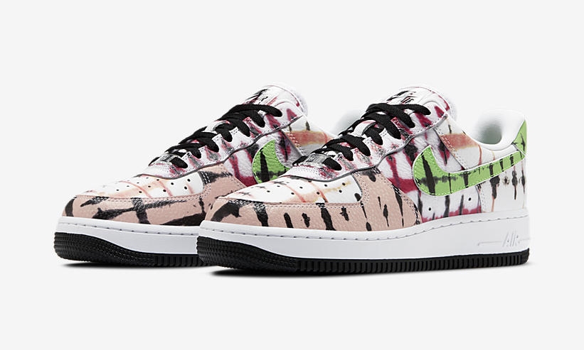 ナイキ ウィメンズ エア フォース 1 ロー “ブラック タイダイ” (NIKE WMNS AIR FORCE 1 LOW “Black Tie Dye”) [CW1267-101]