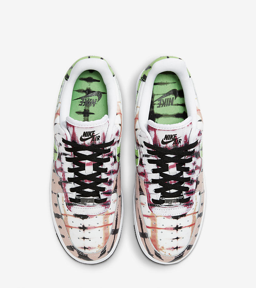 ナイキ ウィメンズ エア フォース 1 ロー “ブラック タイダイ” (NIKE WMNS AIR FORCE 1 LOW “Black Tie Dye”) [CW1267-101]