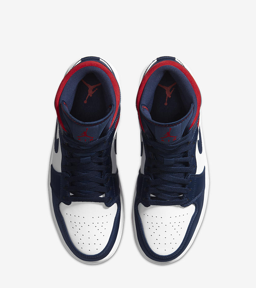 ナイキ エア ジョーダン 1 ミッド SE “ネイビー/レッド/ホワイト” (NIKE AIR JORDAN 1 MID SE “Navy/Red/White”) [852542-104]