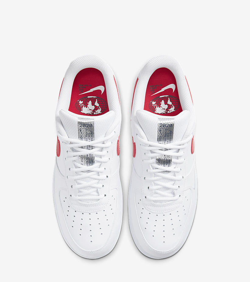 ナイキ エア フォース 1 07 ロー “ユーロツアー” ホワイト/ユニバーシティレッド (NIKE AIR FORCE 1 07 LOW “Euro Tour” White/University Red) [CW7577-100]