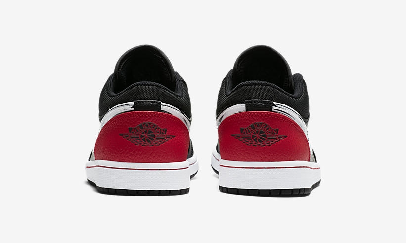 ナイキ エア ジョーダン 1 ロー “ブラッシュストローク スウッシュ” ブラック/レッド (NIKE AIR JORDA N1 LOW “Brushstroke Swoosh” Black/Red) [DA4659-001]