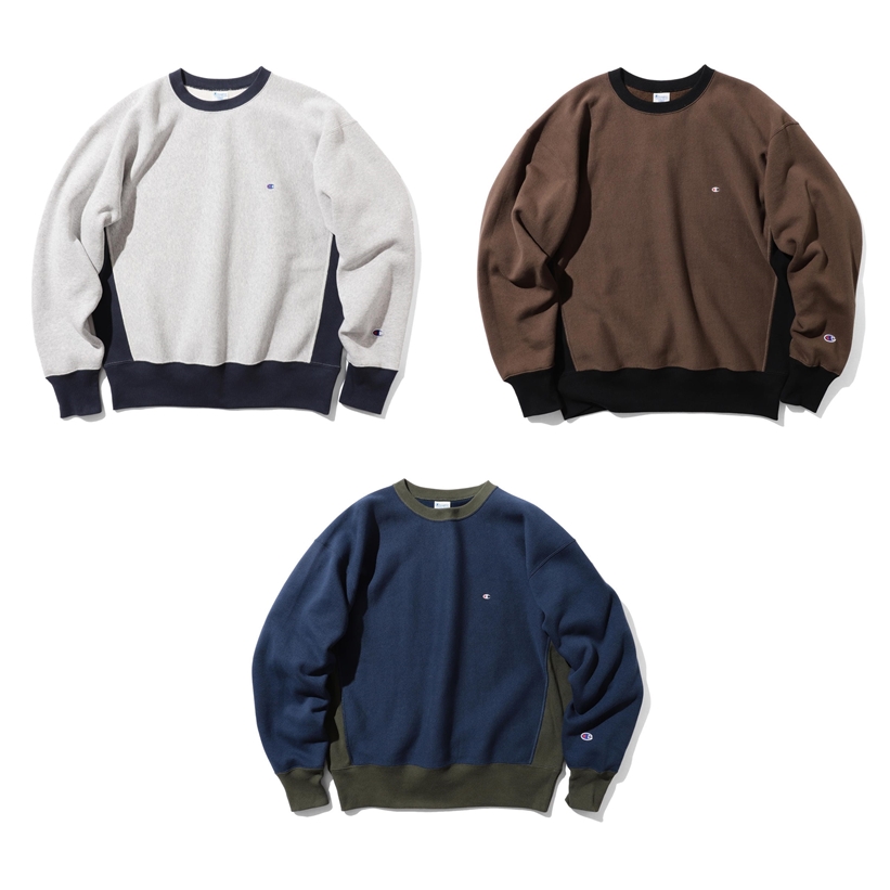 Champion × BEAMS 別注 リバースウィーブ 2トーン クールネック スウェットが10月上旬発売 (チャンピオン ビームス)