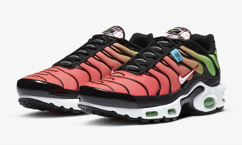 ナイキ エア マックス プラス “ワールドワイド” ブラック/グリーンストライク/フラッシュクリムゾン (NIKE AIR MAX PLUS “World Wide” Black/Green Strike/Flash Crimson) [CK7291-001]