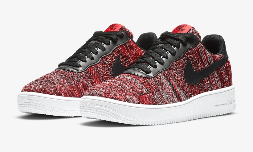 ナイキ エア フォース 1 ロー フライニット 2.0 “ユニバーシティレッド/ブラック” (NIKE AIR FORCE 1 LOW FLYKNIT 2.0 “University Red/Black”) [CI0051-600]